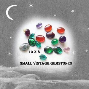 Vintage Gemstone Cabochons - Carnelian, Moss Agate, Paua Shell & more